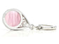 Decorated pink moonstone hoop earrings BACK
