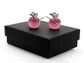 Pink apple earrings GIFT BOX