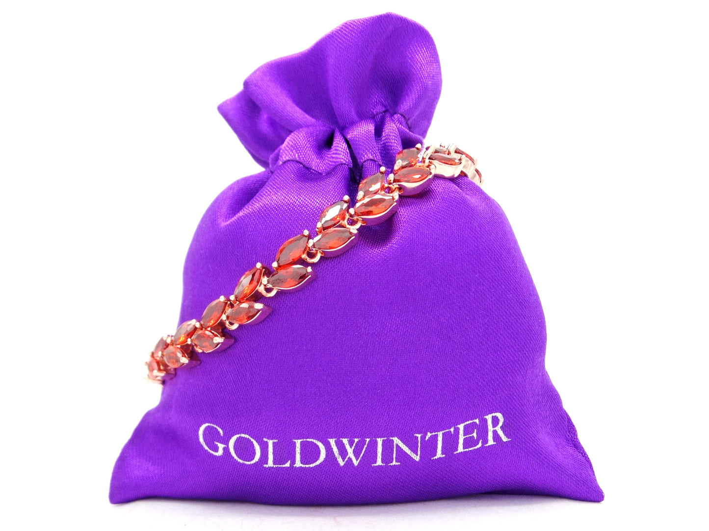 Red marquise rose gold bracelet GIFT BAG