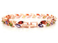 Different colored marquise rose gold bracelet BACK