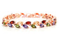 Different colored marquise rose gold bracelet MAIN
