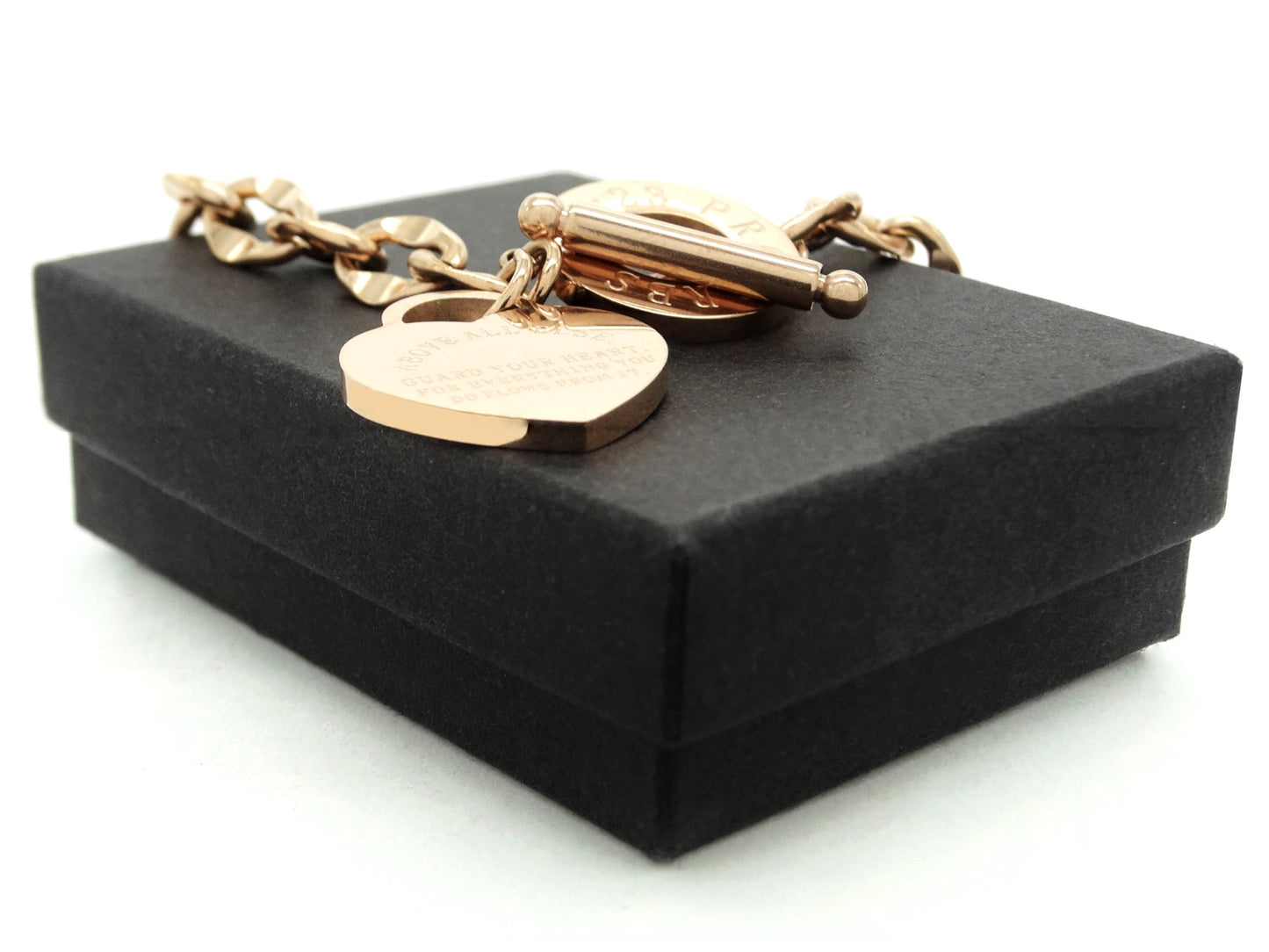 Rose gold proverbs 4:23 necklace GIFT BOX