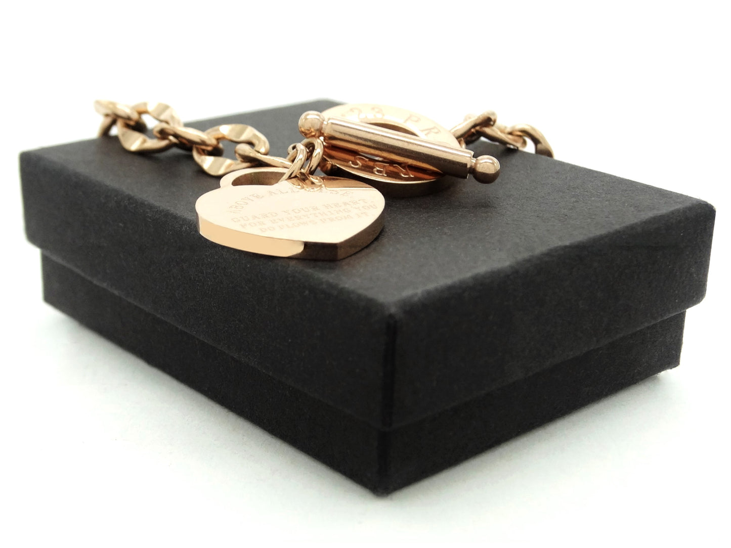 Rose gold proverbs 4:23 jewellery set GIFT BOX