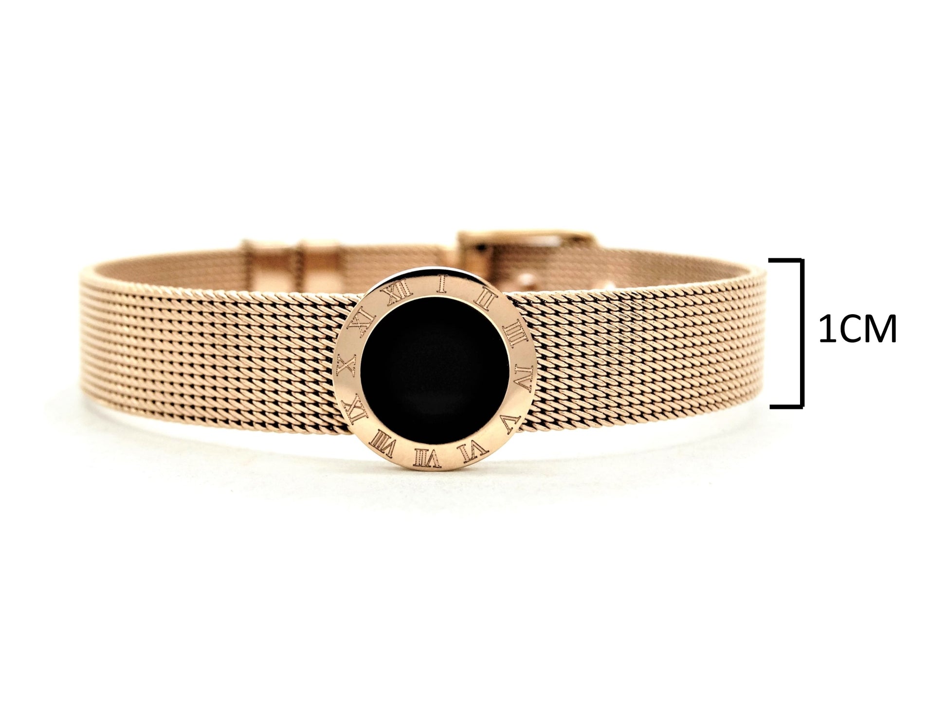 Rose gold black moonstone belt bracelet MEASUREMENT