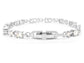 White gold round white gems bracelet BACK