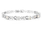 White gold round white gems bracelet MAIN