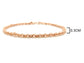 Fancy rose gold chain bracelet MEASUREMENT