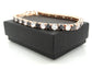 Black and white gems rose gold tennis bracelet GIFT BOX