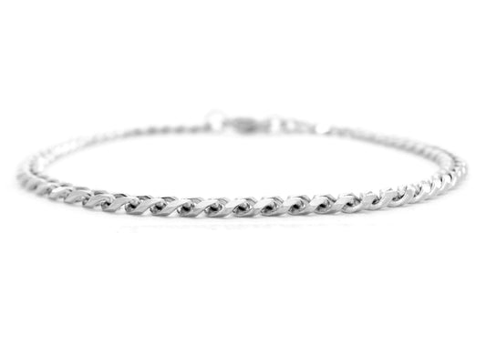 Sterling silver thin chain bracelet MAIN