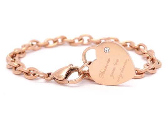 Rose gold forever you're my lover bracelet MAIN