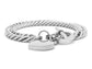 White gold double curb link heart bracelet MAIN