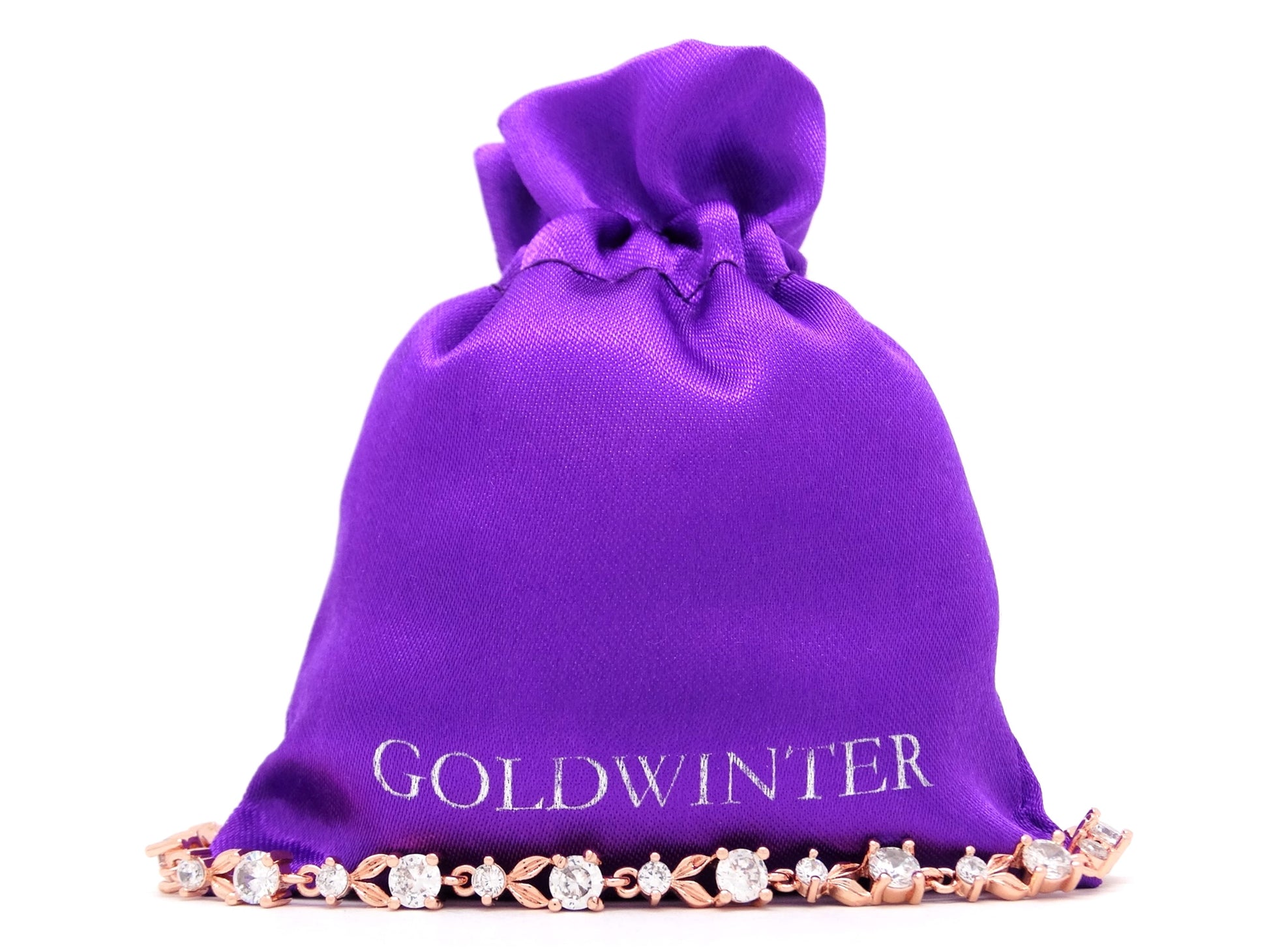 Rose gold round white gems bracelet GIFT BAG