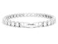White gold round white tennis bracelet BACK