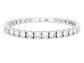 White gold round white tennis bracelet MAIN