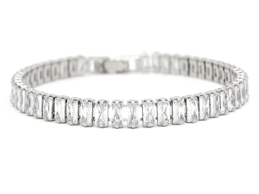 White baguette tennis bracelet MAIN