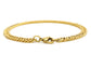 Thin gold double curb link chain bracelet BACK