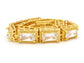 Yellow gold 14 baguette gems tennis bracelet DISPLAY