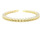 Yellow gold princess white tennis bracelet DISPLAY