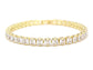 Yellow gold princess white tennis bracelet MAIN