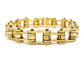 Gold stainless steel bike chain bracelet MAIN
