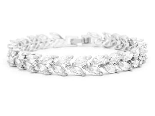 White marquise white gold bracelet MAIN