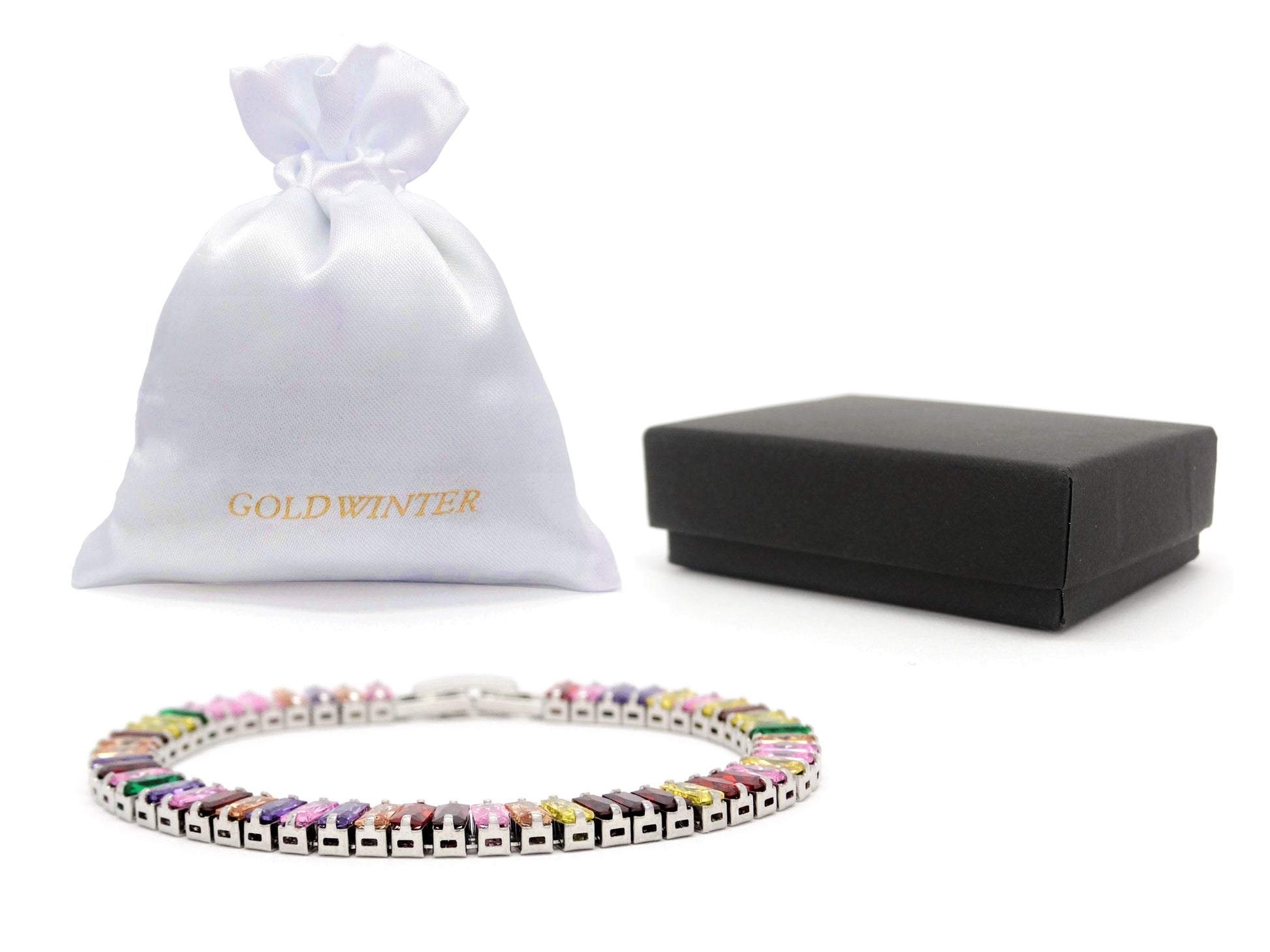 Random colored baguette tennis bracelet GIFT BAG
