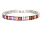 Random colored baguette tennis bracelet MAIN