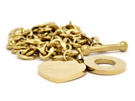 Yellow gold proverbs 4:23 bracelet DISPLAY