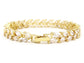 White marquise yellow gold bracelet BACK