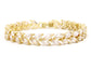 White marquise yellow gold bracelet MAIN