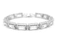 White Gold 14 Baguette Gems Tennis Bracelet MAIN
