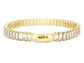 Yellow Gold Baguette Tennis Bracelet BACK
