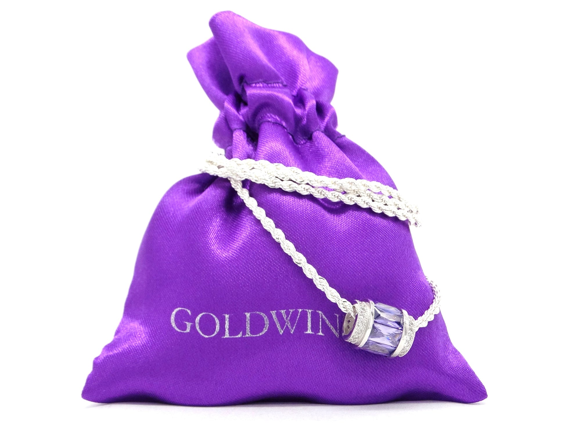 Sterling silver purple rope necklace GIFT BAG
