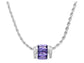 Sterling silver purple rope necklace MAIN