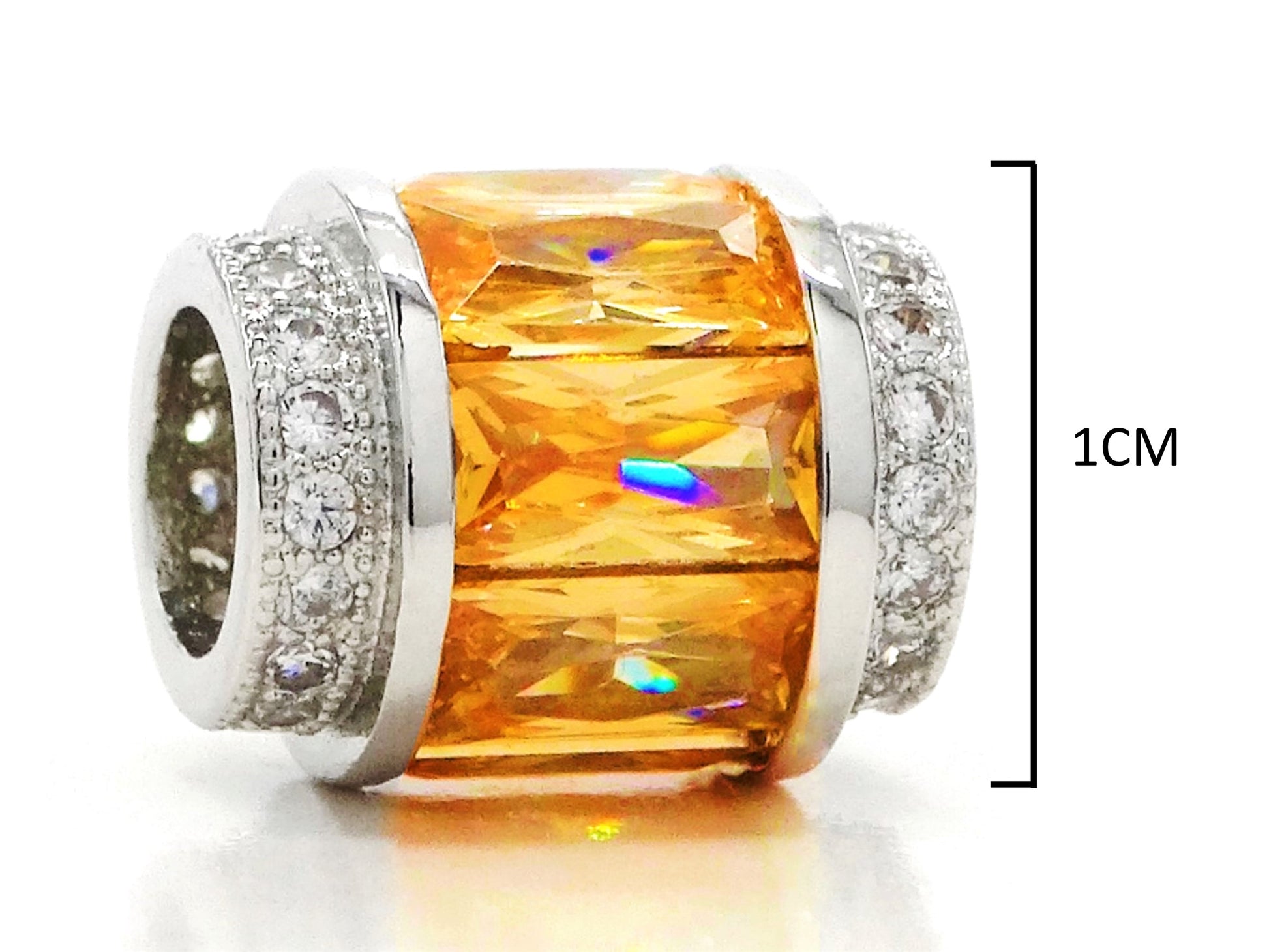Gold citrine rope necklace MEASUREMENT