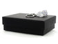 Clear raindrop white gold earrings GIFT BOX