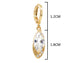 Gold clear marquise earrings MEASUREMENT
