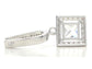 Sterling silver princess gem earrings BACK