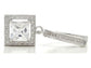 Sterling silver princess gem earrings FRONT