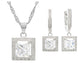 Sterling silver princess necklace and earrings MAIN