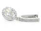 Sterling silver oval gem earrings FRONT