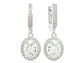 Sterling silver oval gem earrings MAIN