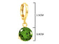 Green gem gold earrings MEASUREMENT