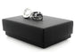 White gold black princess necklace and earrings GIFT BOX