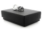 Black princess white gold earrings GIFT BOX