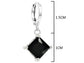 Black princess white gold earrings MEASUREMENT