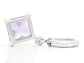 White gold purple princess necklace and earrings BACK