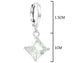 Clear princess white gold earrings MEASUREMENT