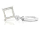 Clear princess white gold earrings BACK