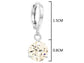 White gem white gold earrings MEASUREMENT